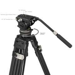 SmallRig AD-100 Ağır Hizmet Karbon Fiber Tripod Kiti  3989