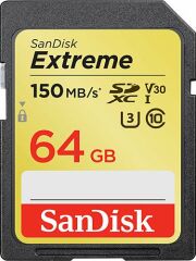 Sandisk 64GB Extreme 150MB/s UHS-I SDXC Hafıza Kartı