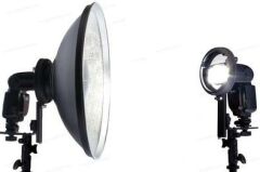 JINBEI QZ-40 Beauty Dish & ET-1 Tepe Flaş Taşıyıcı Adaptör Seti