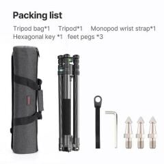 Ulanzi MT-61 Carbon Fiber Hafif Taşınabilir Travel Tripod Monopod