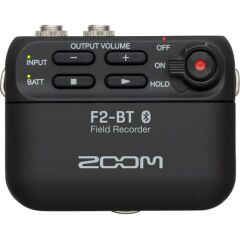 Zoom F2-BT Bluetooth Yaka Mikrofonu ve Ses Kayıt Cihazı (Siyah)