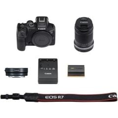 Canon EOS R7 18-150mm Lens Aynasız Fotoğraf Makinesi + Canon EF-EOS R Mount Adaptör