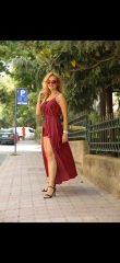 KIRMIZI SİYAH TULUM ELBİSE