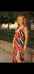 TURUNCU SİYAH ELBİSE