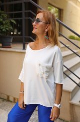 BEBE PLUS CEBİ İNCİLİ SWEAT