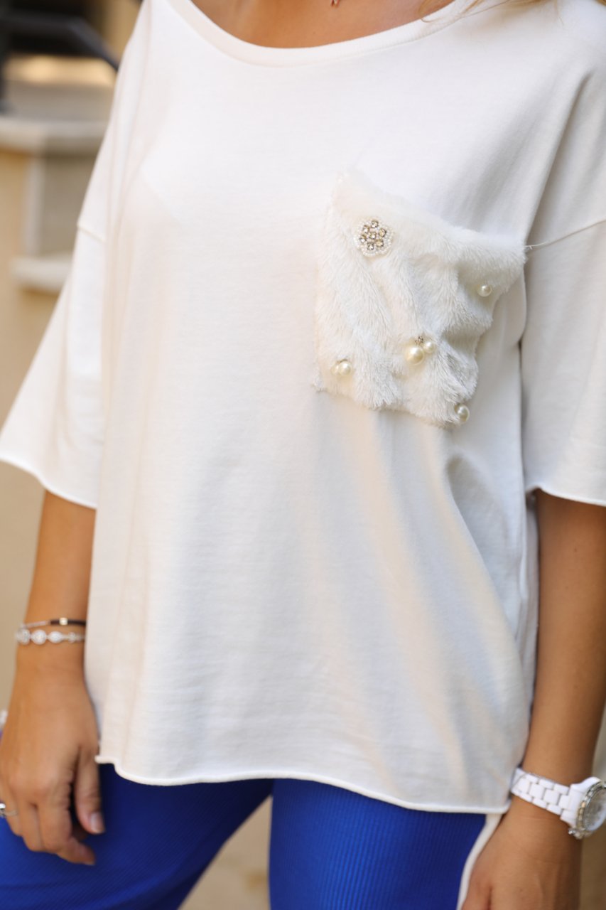 BEBE PLUS CEBİ İNCİLİ SWEAT
