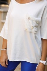BEBE PLUS CEBİ İNCİLİ SWEAT