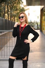 TRIKO ELBİSE  OMUZ YIRTMAÇLI