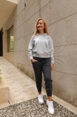 GRİ KAPŞONLU SWEAT
