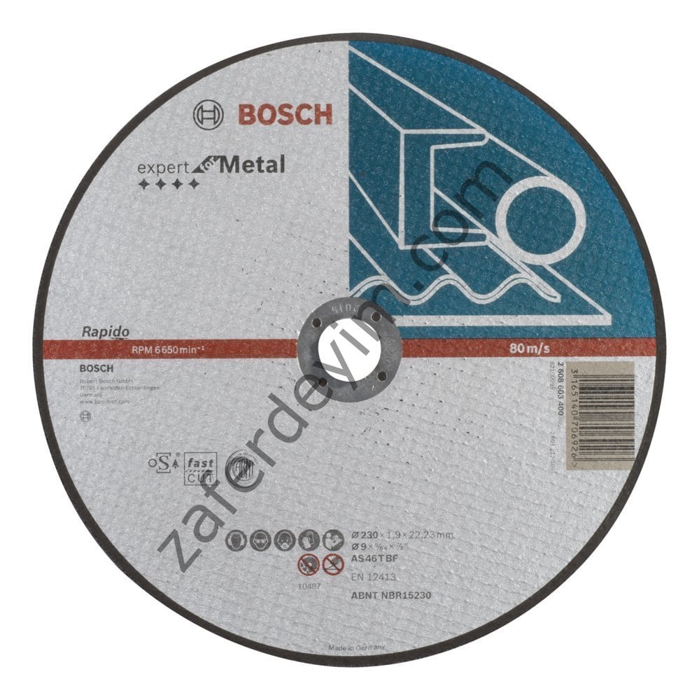 Bosch 230*1,9 mm Expert for Metal Rapido Düz
