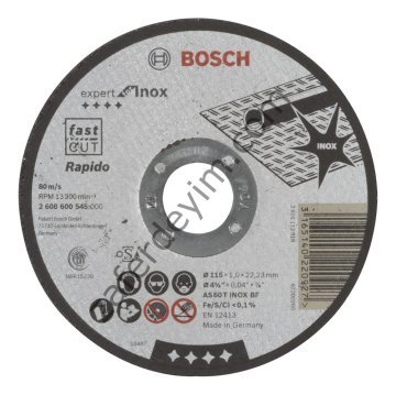 Bosch 115*1,0 mm Expert for Inox Rapido Düz