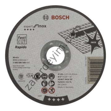 Bosch 125*1,0 mm Expert for Inox Rapido Düz