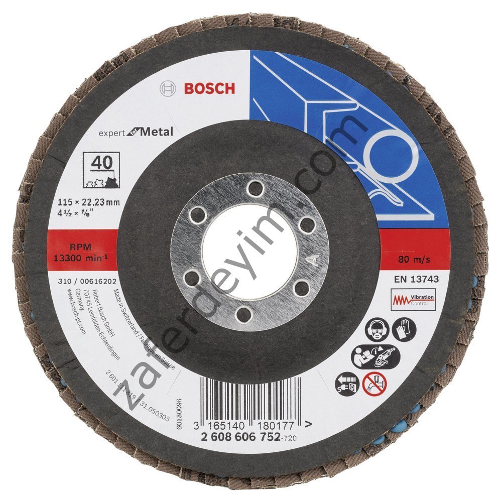 Bosch 115 mm 40 K Expert for Metal Flap Disk