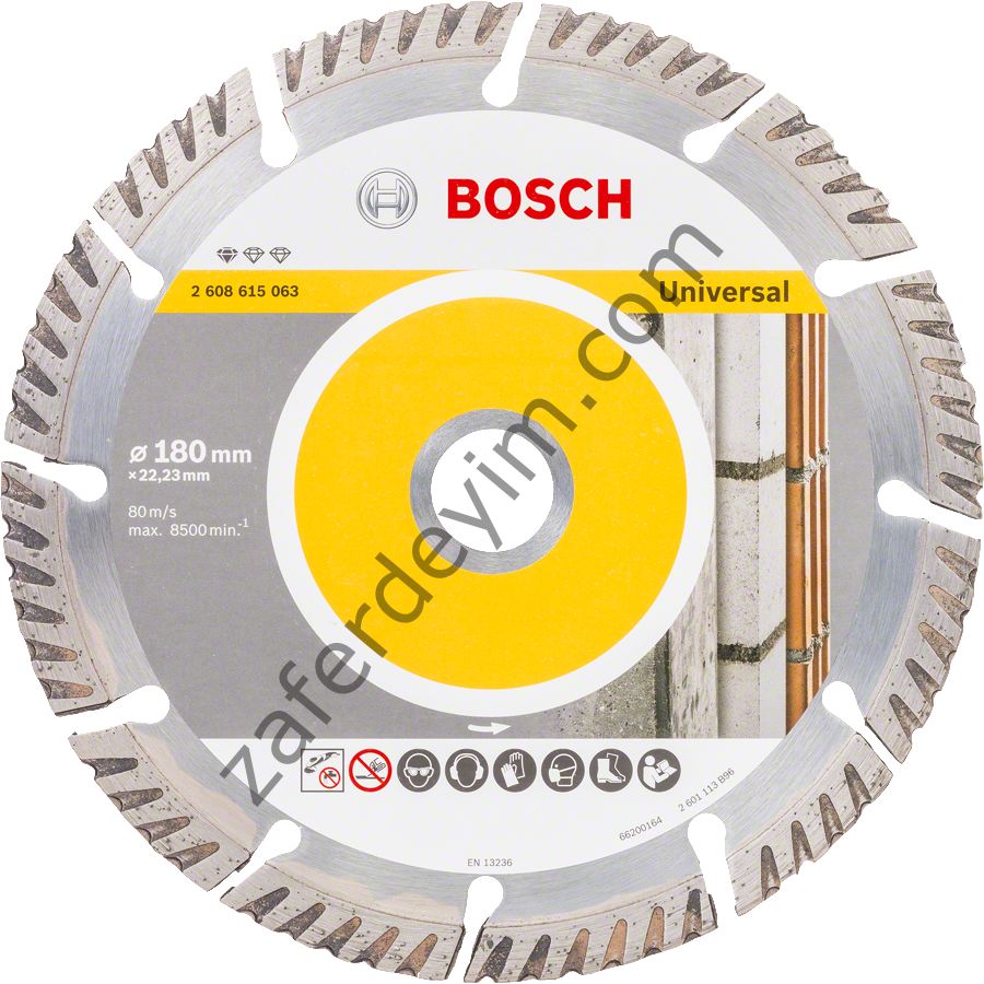 Bosch - Standard Seri Genel Yapı Malzemeleri İçin Elmas Kesme Diski 180 mm 10'lu Paket