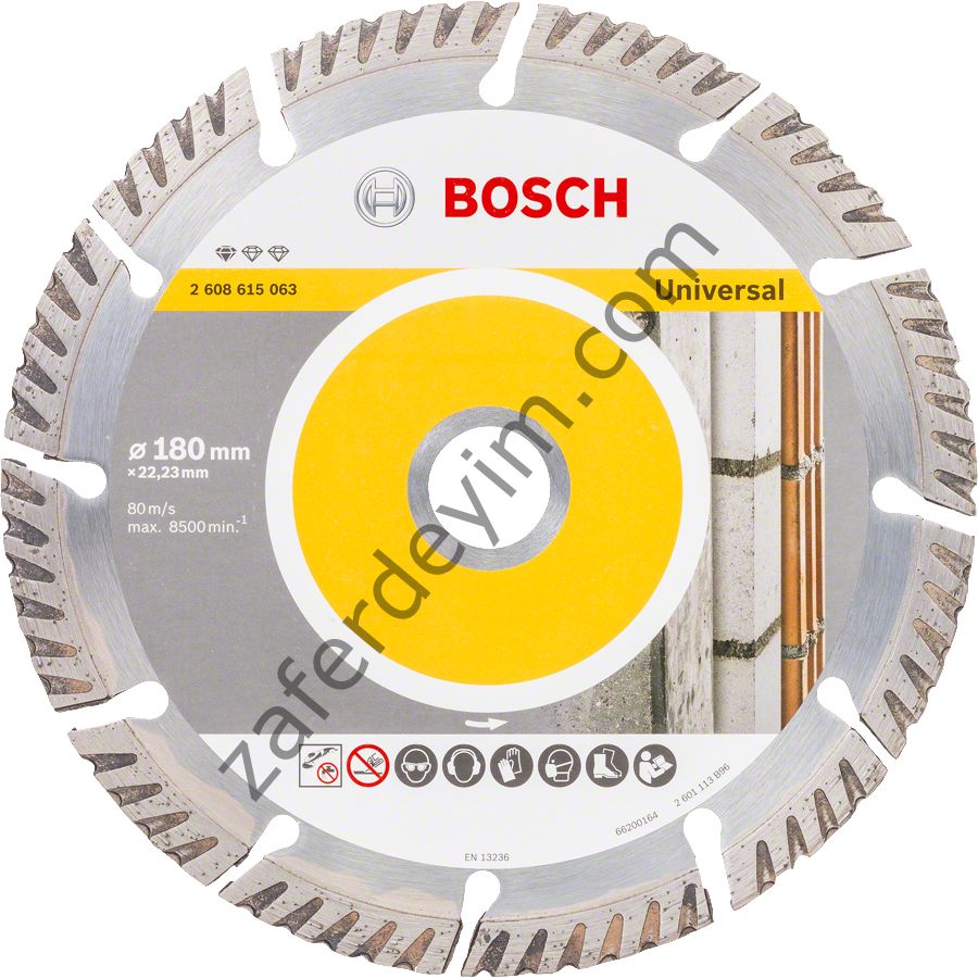 Bosch - Standard Seri Genel Yapı Malzemeleri İçin Elmas Kesme Diski 180 mm