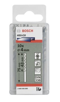 Bosch HSS-Co 4,3*80 mm 10'lu Paket