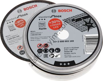 Bosch 115*1,0mm Standard for Inox Rapido 10'lu