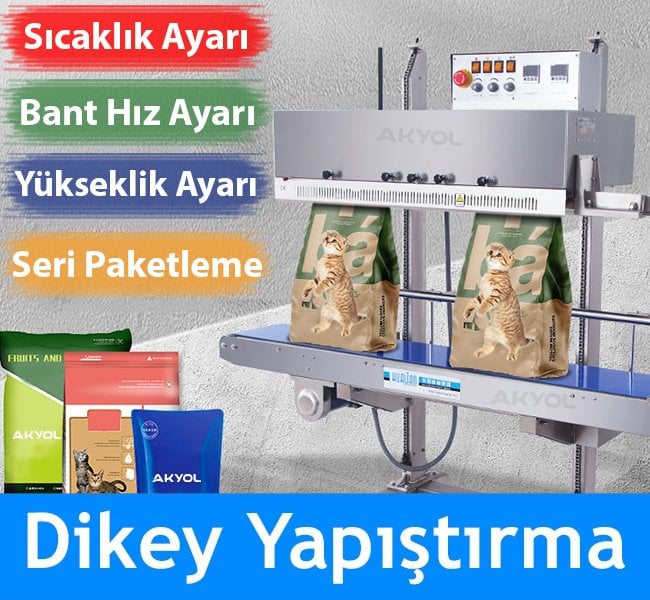 Hualian 1370 LD DİKEY Yürüyen Bantlı Otomatik Folyo ve Naylon Yapıştırma Makinası