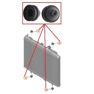 FAN& KLİMA RADYATÖR ALT LASTİĞİ 301-C ELYSEE-2008-407-508-407-207