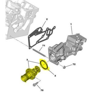 TERMOSTAT 89° 206 GTI-307-C4-406 YM-307 CC-C4 VTR-607-C5 2.0 16V
