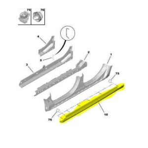 MARŞBİYEL PLASTİK KAPLAMA SAĞ C5 X7 2009- 7010X0