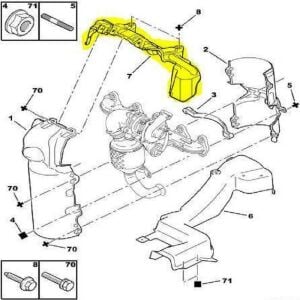 TURBO ISI KALKANI (ÜST) 206-307-BIPPER-NMEO-207-C1-C2-C3-XSARA 1.4HDI