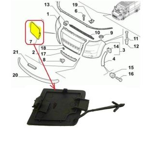 ÖN TAMPON ÇEKİ DEMİR KAPAĞI BOXER-JUMPER-DUCATO 2006-2014 7414.TC-735423161-1307988070