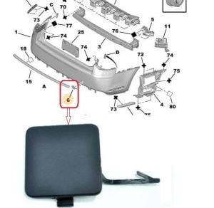 ARKA TAMPON CEKİ DEMİR KAPAK C5 X7 2009- 7414YJ