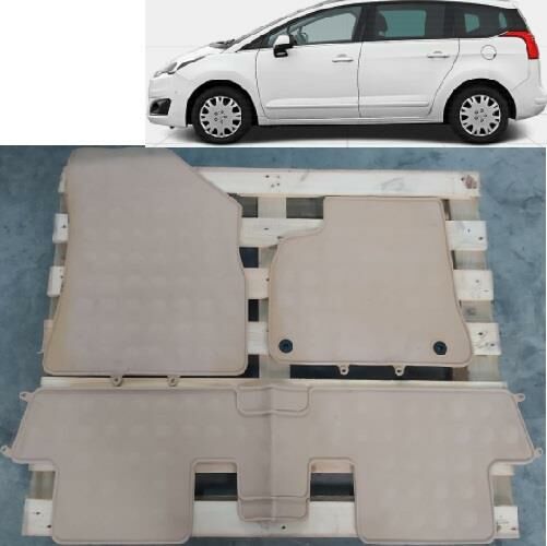 ORJİNAL 5008 KAUÇUK PASPAS TAKIMI  BEJ 2009-2016 9663J8.12-9663.J8