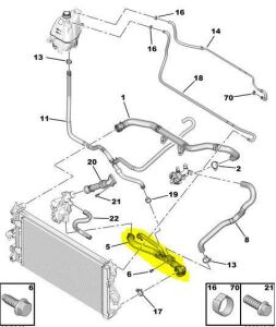 RADYATOR ALT HORTUMU KOMPLE BOXER-JUMPER 2.2HDİ EURO4 2006- 1351PK