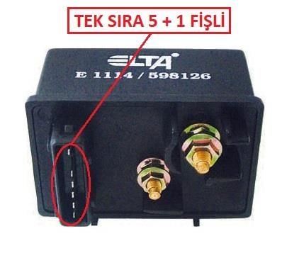 KIZDIRMA RÖLESİ BOXER-JUMPER-405 1.9D/2.5 12V 205-ZX 1.8D (TEK SIRA 5+1 FISLI) 9616582380 PPC/7-12