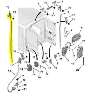 BAGAJ KAPAK SOL ÜST KİLİT BOXER-JUMPER-DUCATO 2006- 8719.A4-8719.F3-1616405680-1362414080