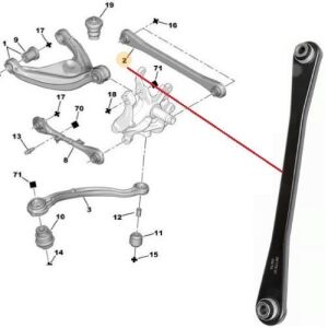 TEKNOROT ARKA TORSIYON DENGE KOL C5 X7-407-C6-508 2012- 5175.CF-1682738780