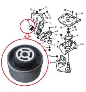 MOTOR TAKOZ MERKEZ BURCU 206-405-205-407-PARTNER EM-BERLINGO EM-C15-ZX-BX-XSARA (DIŞ ÇAP: Ø:65)