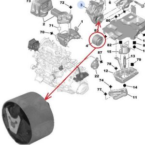 MOTOR TAKOZ BURCU 308-3008-5008-RCZ-C4-DS4-DS5-PARTNER-BERLINGO 1.6