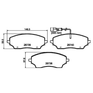 ARKA FREN BALATASI DUCATO-JUMPER-BOXER 2024- MOVANO PROACE MAX 2024- 2.0HDI-2.2HDI EURO6 1694019080-77369188-77369092