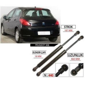 BAGAJ KAPAK AMORTİSÖRÜ SAĞ-SOL TAKIM PEUGEOT 308 2009-2013 8731Q6