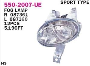 SİS LAMBASI SOL (AMPULLÜ) 206 GTİ SPORT 2003-2009 6204T2