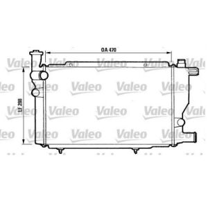 MOTOR SU RADYATÖRÜ KISA TİP  205 1.1-1.4 285x480x34 1300.K7-1300K7