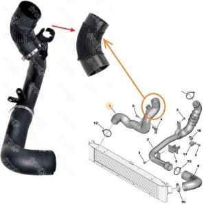 TURBO INTERCOOLER HORTUMU (KÜÇÜK) BOXER-JUMPER 2.2HDI EURO5 2013- 1609011780-1606660280-1371842080