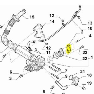 EGR BORU CONTASI DUCATO 2.3JTD EURO5 2013-