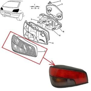 SOL STOP LAMBA CAMI 306 HATCHBACK 1994-1998 AXO 6351.94-6352.54-6350.G3