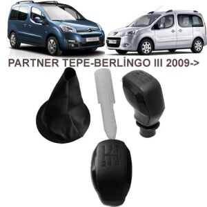 VİTES TOPUZU  (SPOR TİP SİYAH)+VİTES KOL KÖRÜK PARTNER TEPE BERLİNGO 09-