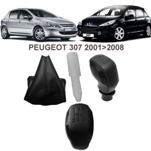 VİTES TOPUZU (SPOR SİYAH)+VİTES KOL KÖRÜK 307 2001-2008