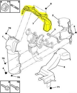 TURBO ISI KALKANI (ÜST) 206-307-BIPPER-NMEO-207-C1-C2-C3-XSARA 1.4HDI FİESTA-FUSİON 1.4TDCI