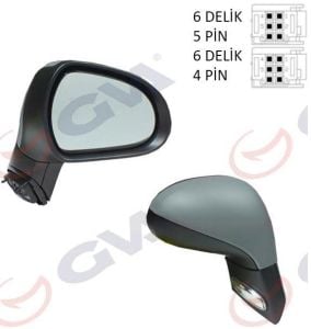 DIŞ DİKİZ AYNA ELEKTRİKLİ SAĞ 207 2004- (SİNYALLİ-SENSÖRLÜ-ASTARLI)