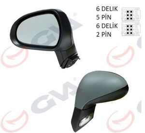DIŞ DİKİZ AYNA ELEKTRİKLİ SOL 207 2004- (SİNYALLİ-SENSÖRLÜ-ASTARLI)