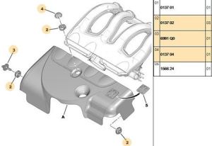 MOTOR ÜST KAPAK SABİTLEME SETİ PARTNER-BERLINGO DW8 1.9D 2000-2009 013702-6991Q0-013704