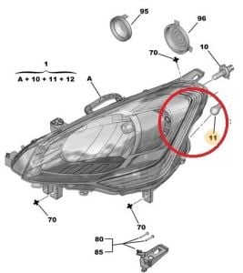 PARK AMPULU 12V-PY21W A (TEKDUY) 308-RCZ-BIPPER-NEMO-FIORINO