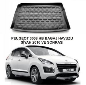 BAGAJ HAVUZU 3D PEUGEOT 3008 HB SİYAH 2010-2016